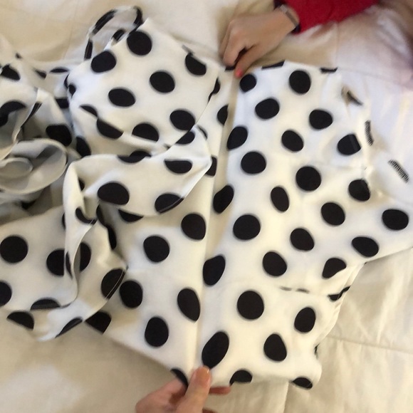 Polka Dot Ruffled Bodysuit Top - Picture 6 of 8